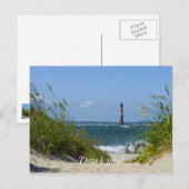 Morris Island Lighthouse Walkway Postkarte (Vorne/Hinten)