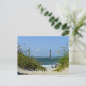 Morris Island Lighthouse Walkway Postkarte (Stehend Vorderseite)