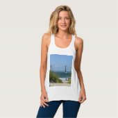 Morris Island Lighthouse Walkway Tank Top (Vorderseite Vollansicht)