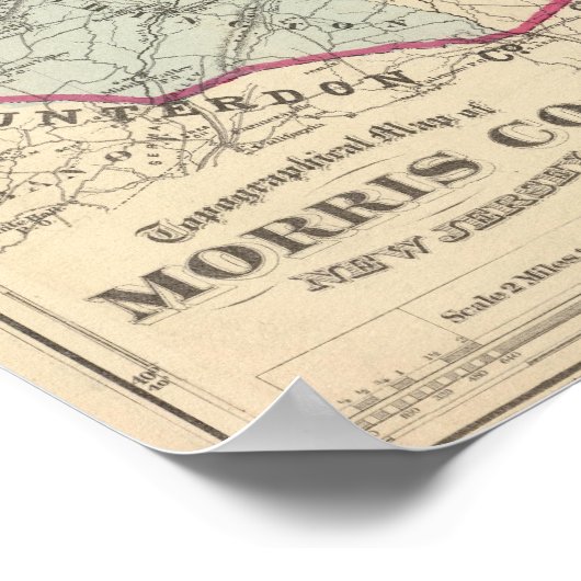 Morris Landkreis, NJ Poster (Ecke)