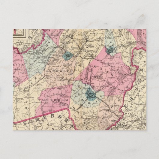 Morris Landkreis, NJ Postkarte (Vorderseite)