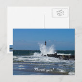 Morris Leuchtturm Spritzer Postkarte (Vorne/Hinten)