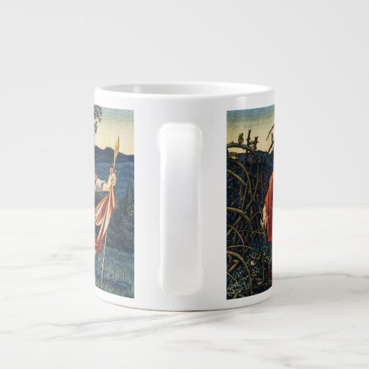 Morris Liebe, die Pilger anführt: Tapestry Design Jumbo-Tasse (Rückseite)