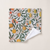 Morris Light Background Antikes Pomegrana Muster Badhandtuch Set (Waschlappen)