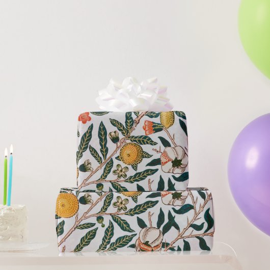 Morris Light Background Antikes Pomegrana Muster Geschenkpapier (Partygeschenke)