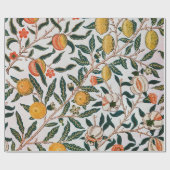 Morris Light Background Antikes Pomegrana Muster Geschenkpapier (Flach)
