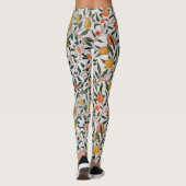 Morris Light Background Antikes Pomegrana Muster Leggings (Rückseite)