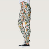 Morris Light Background Antikes Pomegrana Muster Leggings (Links)