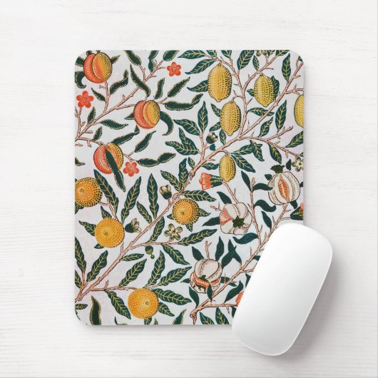 Morris Light Background Antikes Pomegrana Muster Mousepad (Mit Mouse)