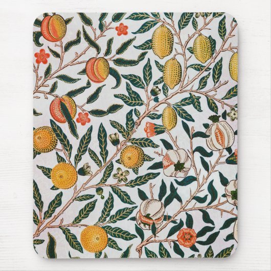 Morris Light Background Antikes Pomegrana Muster Mousepad (Vorne)