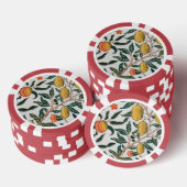 Morris Light Background Antikes Pomegrana Muster Pokerchips (Stapel)