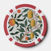 Morris Light Background Antikes Pomegrana Muster Pokerchips (Rückseite)
