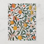 Morris Light Background Antikes Pomegrana Muster Postkarte (Vorderseite)