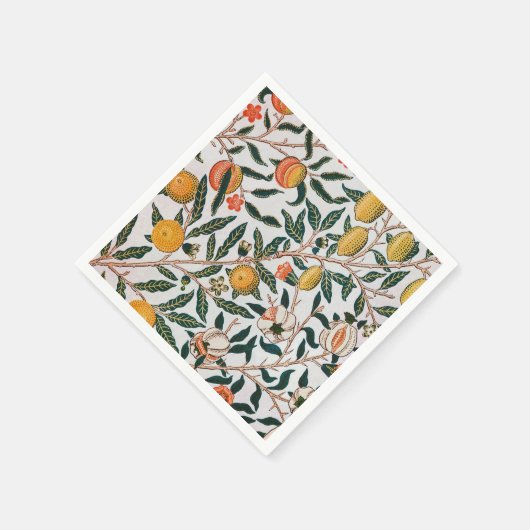 Morris Light Background Antikes Pomegrana Muster Serviette (Ecke)