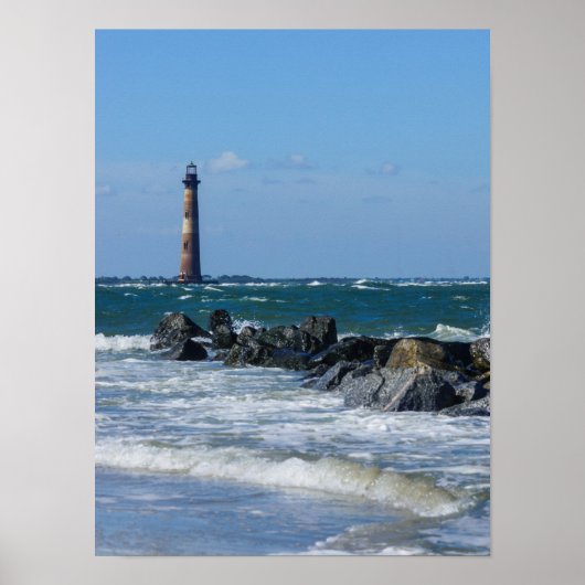 Morris Lighthouse Folly Beach Poster (Vorne)