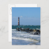 Morris Lighthouse Folly Beach Postkarte (Vorne/Hinten)