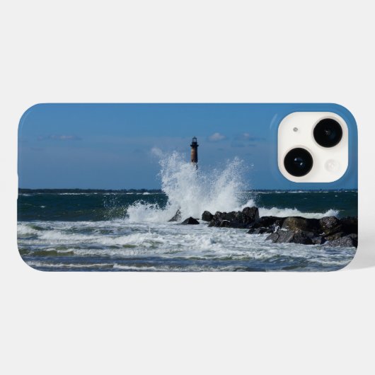 Morris Lighthouse Splash iPhone Case (Rückseite (Horizontal))