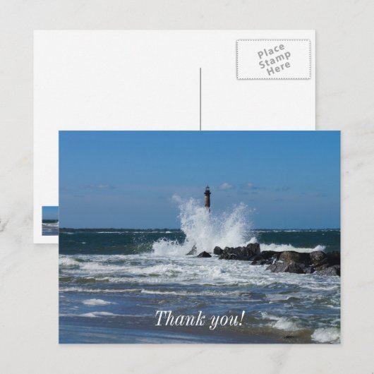 Morris Lighthouse Splash Postkarte (Vorne/Hinten)