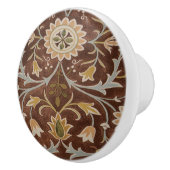Morris Little Blume Jugendstil Detail Keramikknauf (Rechts)