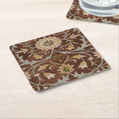 Morris Little Blume Jugendstil Detail Rechteckiger Pappuntersetzer (angewinkelt)