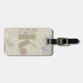 Morris Lt Blue & Rust Larkspur Muster Gepäckanhänger (Vorderseite horizontal)