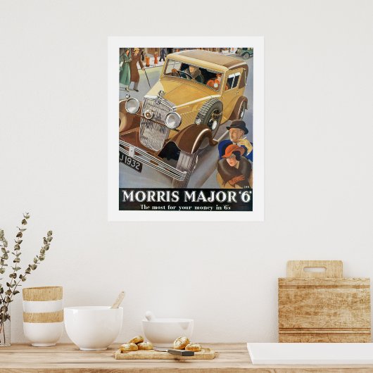 Morris Major "6" Automobile Ad Poster (Küche)