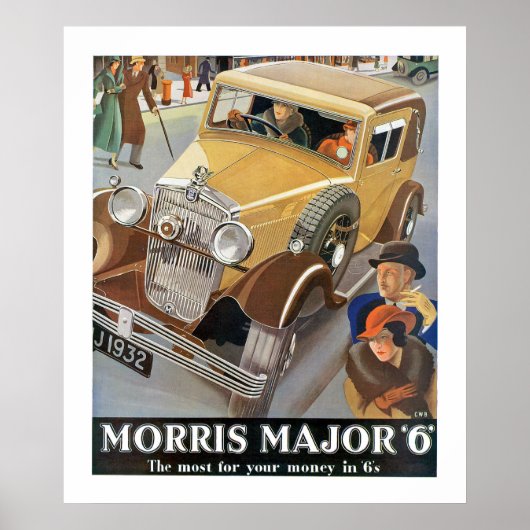 Morris Major "6" Automobile Ad Poster (Vorne)
