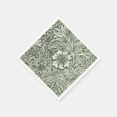 Morris Marigold Vintag 1875 Grüne Blume Serviette (Ecke)