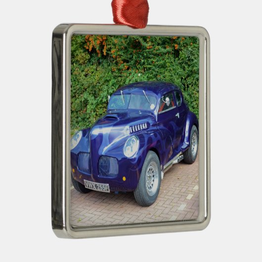 Morris Minderjährig-frisiertes Auto Silbernes Ornament (Rechts)