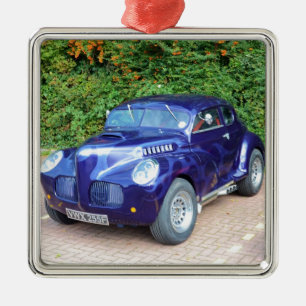 Morris Minderjährig-frisiertes Auto Silbernes Ornament