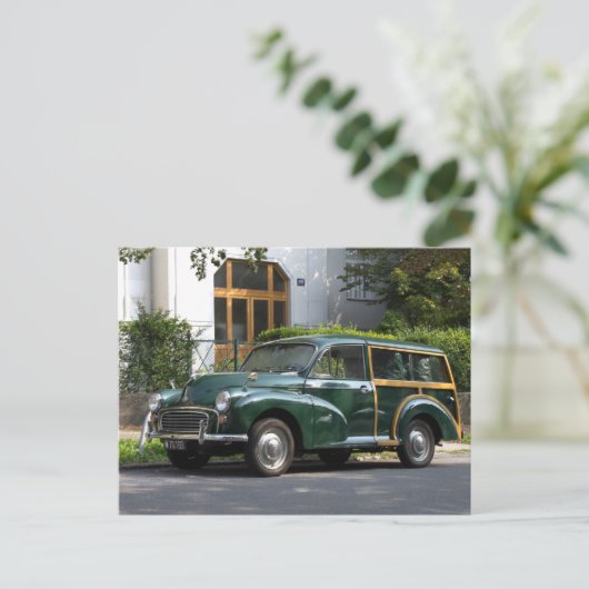 Morris Minor 1000 Reisender Postkarte (Stehend Vorderseite)