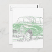 Morris Minor (Biro) Postkarte (Vorne/Hinten)