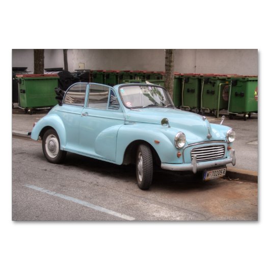 Morris Minor Convertible Tourer Tischnummer (Vorderseite)