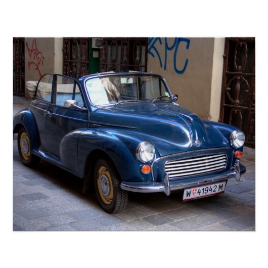 Morris Minor Convertible Tourist Poster (Vorderseite)