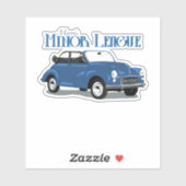 Morris Minor - Minor League - Klassischer Autokopt Aufkleber (Blatt)