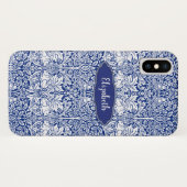 Morris Muster-blaues Kaninchen-personalisiertes Case-Mate iPhone Hülle (Rückseite (Horizontal))