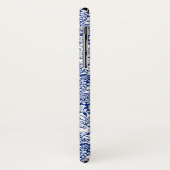 Morris Muster-blaues Kaninchen-personalisiertes Case-Mate iPhone Hülle (Hinten/Links)