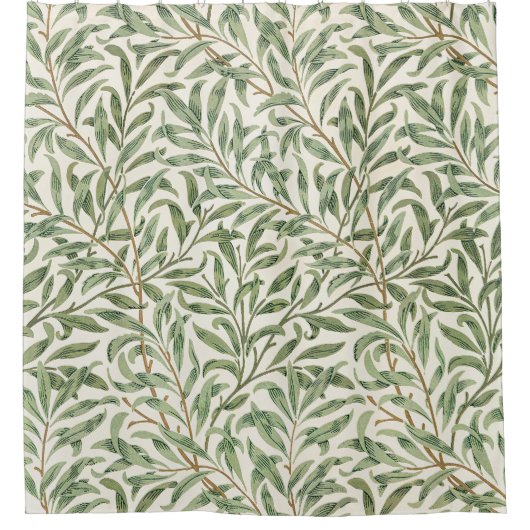 Morris - Muster für antike Weiden und Blätter Duschvorhang (Vorderseite)