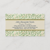 Morris - Muster für antike Weiden und Blätter Visitenkarte (Rückseite)