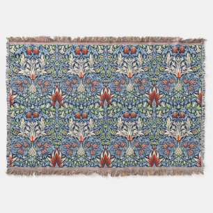 Morris Navy Blau Schlangenkopf-Blumenmuster-Tapete Decke