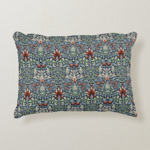 Morris Navy Blau Schlangenkopf-Blumenmuster Tapete Dekokissen