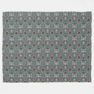 Morris Navy Blau Schlangenkopf-Blumenmuster Tapete Fleecedecke