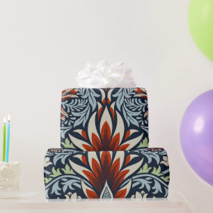 Morris Navy Blau Schlangenkopf-Blumenmuster-Tapete Geschenkpapier