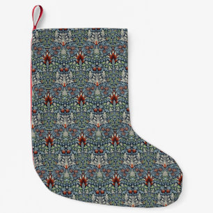 Morris Navy Blau Schlangenkopf-Blumenmuster-Tapete Kleiner Weihnachtsstrumpf