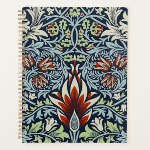 Morris Navy Blau Schlangenkopf-Blumenmuster-Tapete Planer