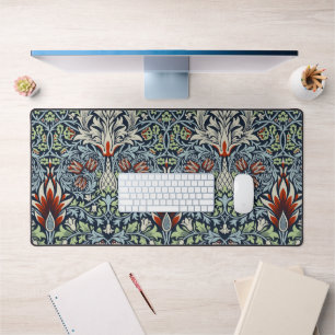 Morris Navy Blau Schlangenkopf-Blumenmuster-Tapete Schreibtischunterlage