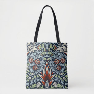 Morris Navy Blau Schlangenkopf-Blumenmuster Tapete Tasche