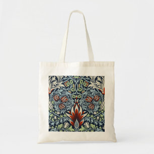 Morris Navy Blau Schlangenkopf-Blumenmuster-Tapete Tragetasche