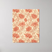 Morris Orange Chrysanthemum Viktorianisches Muster Leinwanddruck (Vorderseite)