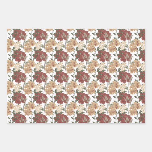 Morris Park Floral Pattern Geschenkpapier Set (Vorderseite 2)